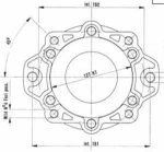 FLANGE KIT C IM2 B580 B600 SAE C PUMP