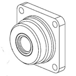 MOUNTING FLANGE 4 BOLT WHEEL 2000 MOTOR 2K-W 104 MOUNTING FLANGE 4 BOLT WHEEL 2000 MOTOR 2K-W 104