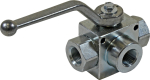 3-WAY BALL VALVE 1/2" WITH MOUNTING HOLES - L PORTED
