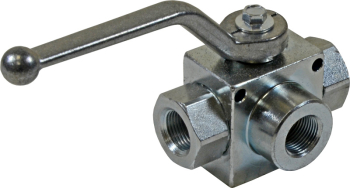 3-WAY BALL VALVE 1/2inch WITH MOUNTING HOLES - L PORTED