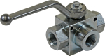 BALL VALVE 3WAY 3/8"BSP OPEN CENTRE 30LPM 380BAR BALL VALVE 3WAY 3/8"BSP OPEN CENTRE 30LPM 380BAR