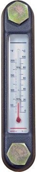VERTICAL LEVEL GAUGE METAL CASE THERMOMETER